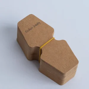 Set 100 suporturi carton maro pentru brățări și bijuterii din carton , decor elegant și cadou ideal pentru sărbători.