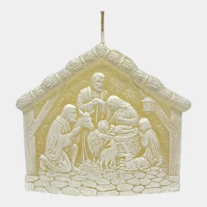 Lumânare decorativă Crăciun Nașterea – vedere frontală