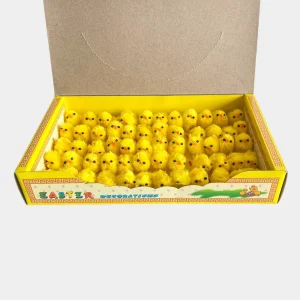 set pui galbeni decorativi pentru Paște 60 bucăți